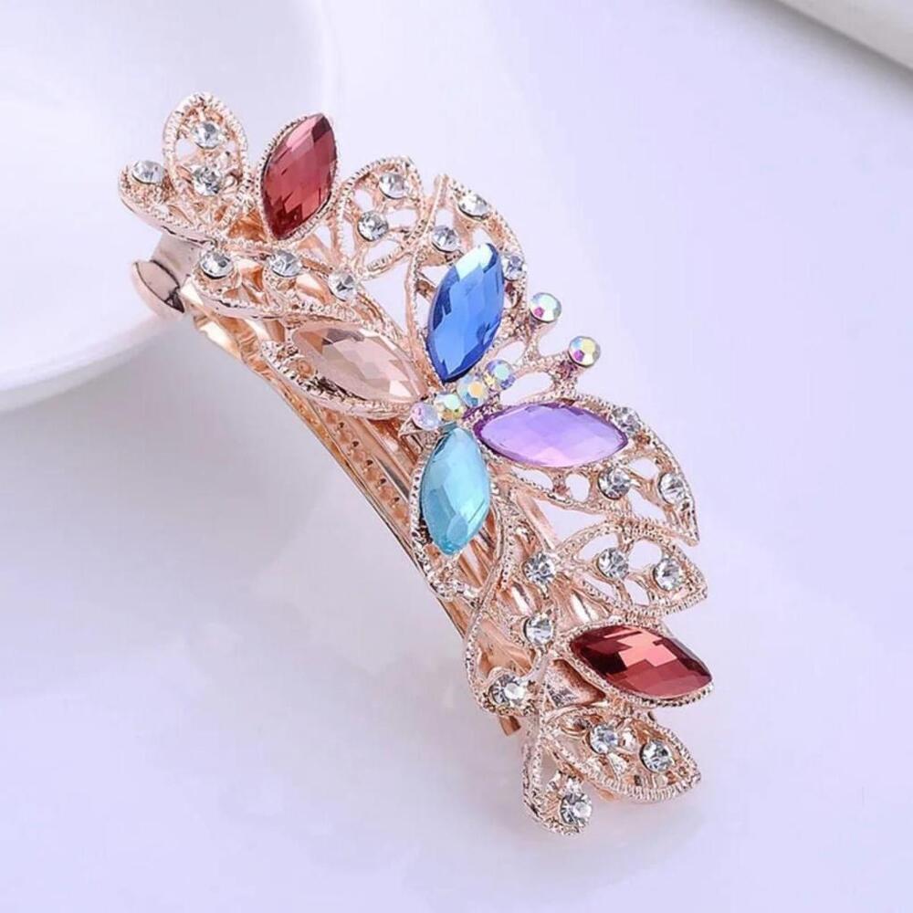 Rhinestone Butterfly Hair Clip In Multicolor